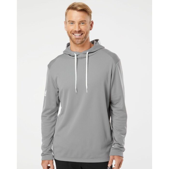 Men's Textured Mixed Media Midweight Hooded Sweatshirt Thumbnail