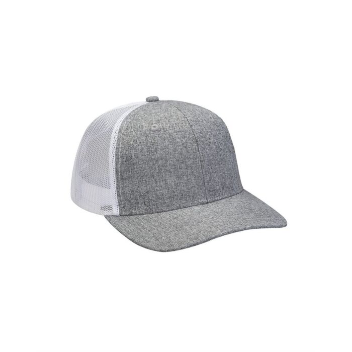 Heather Woven/Soft Mesh Trucker Style Cap Thumbnail