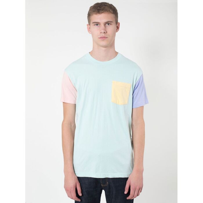 RSA2404 Power Washed Color Block Pocket T-Shirt Thumbnail