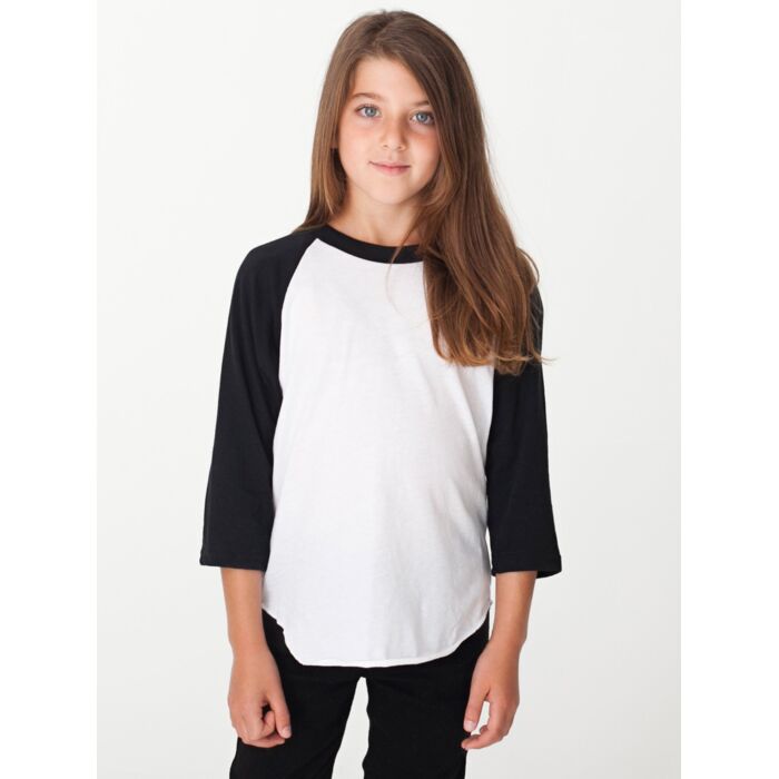 BB253 Youth Poly-Cotton 3/4 Sleeve Raglan Thumbnail