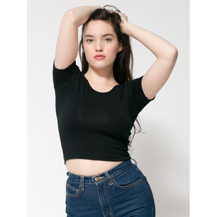 RSA8380 Cotton Spandex Jersey Crop Tee Thumbnail