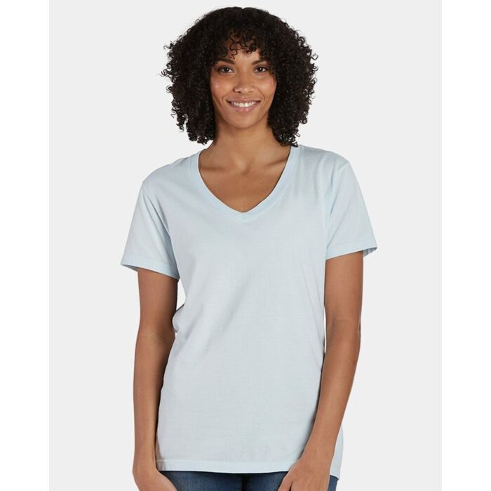Women's Garment-Dyed V-Neck T-Shirt Thumbnail