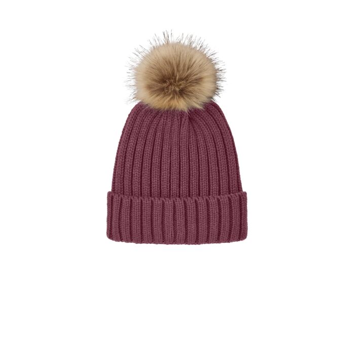 Faux Fur Pom Beanie Thumbnail