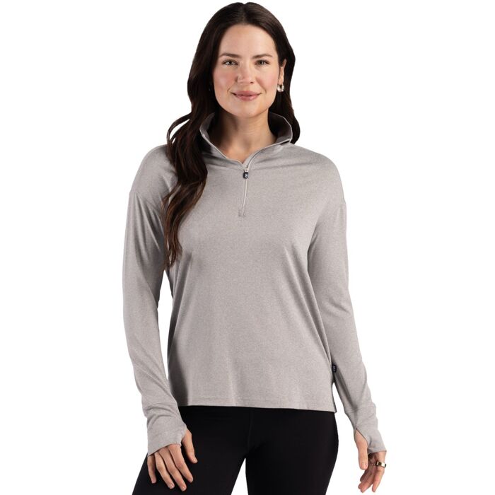 Cutter & Buck Forge Recycled Four-Way Stretch Womens Quarter Zip Pullover Thumbnail
