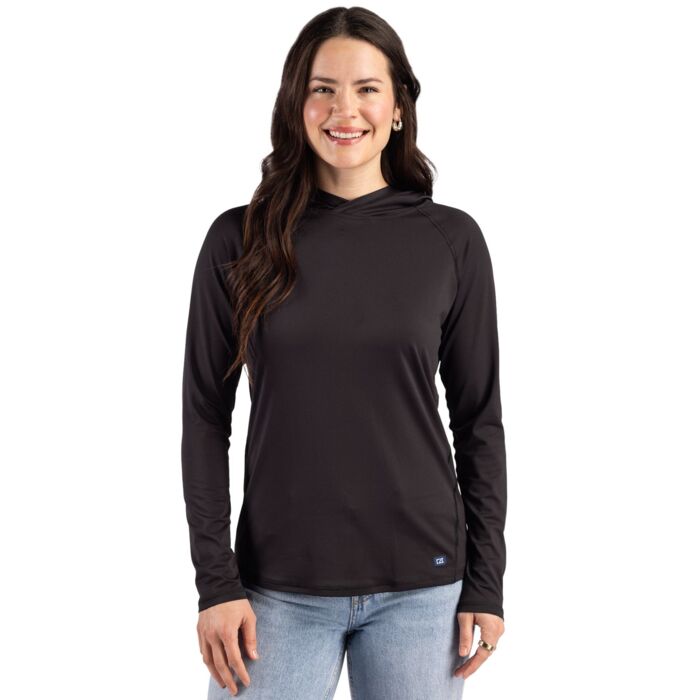 Cutter & Buck Prospect Recycled Featherlight Stretch Womens Hooded Pullover Thumbnail