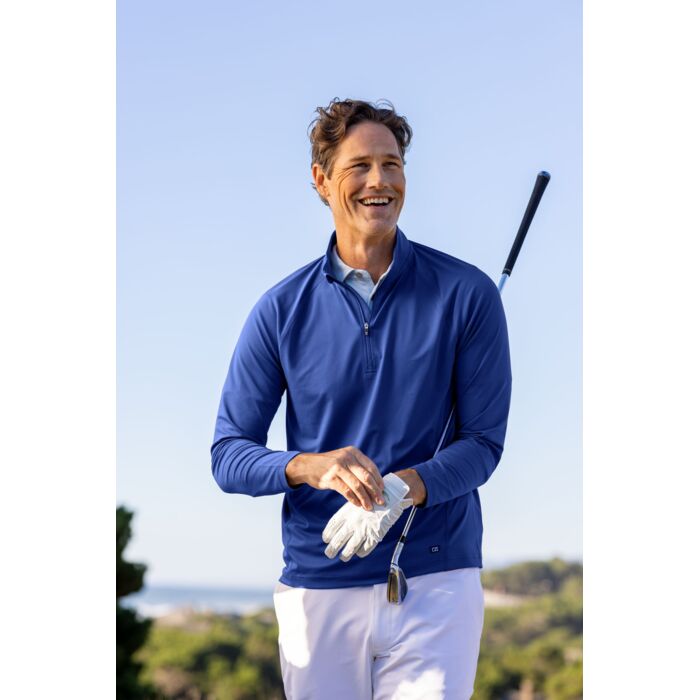 Cutter & Buck Prospect Recycled Featherlight Stretch Mens Big & Tall Quarter Zip Thumbnail