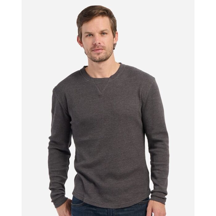 Men's Waffle Knit Long Sleeve T-Shirt Thumbnail