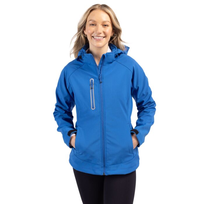 Clique Milford Waterproof Softshell Full Zip Hooded Womens Jacket Thumbnail