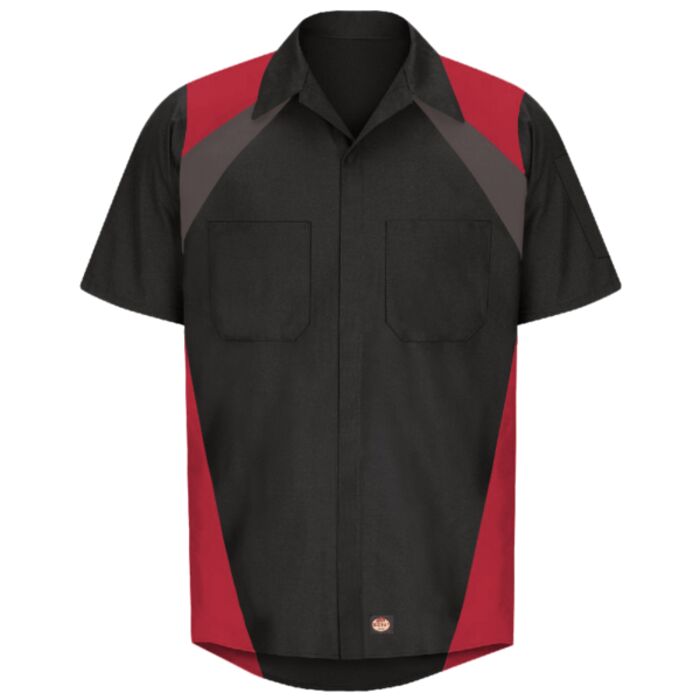 Men's Tri-Color Short Sleeve Shop Shirt Thumbnail